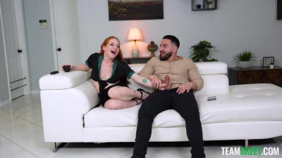 Miniature redhead Amy Quinn likes fucking with a long dick