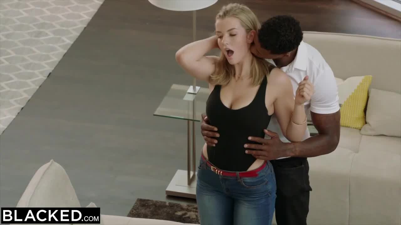 Beautiful blonde Mia Melano fucked by gigantic black dick